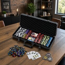 Premium 500PC Poker Chip Set with Heavyweight Chips
