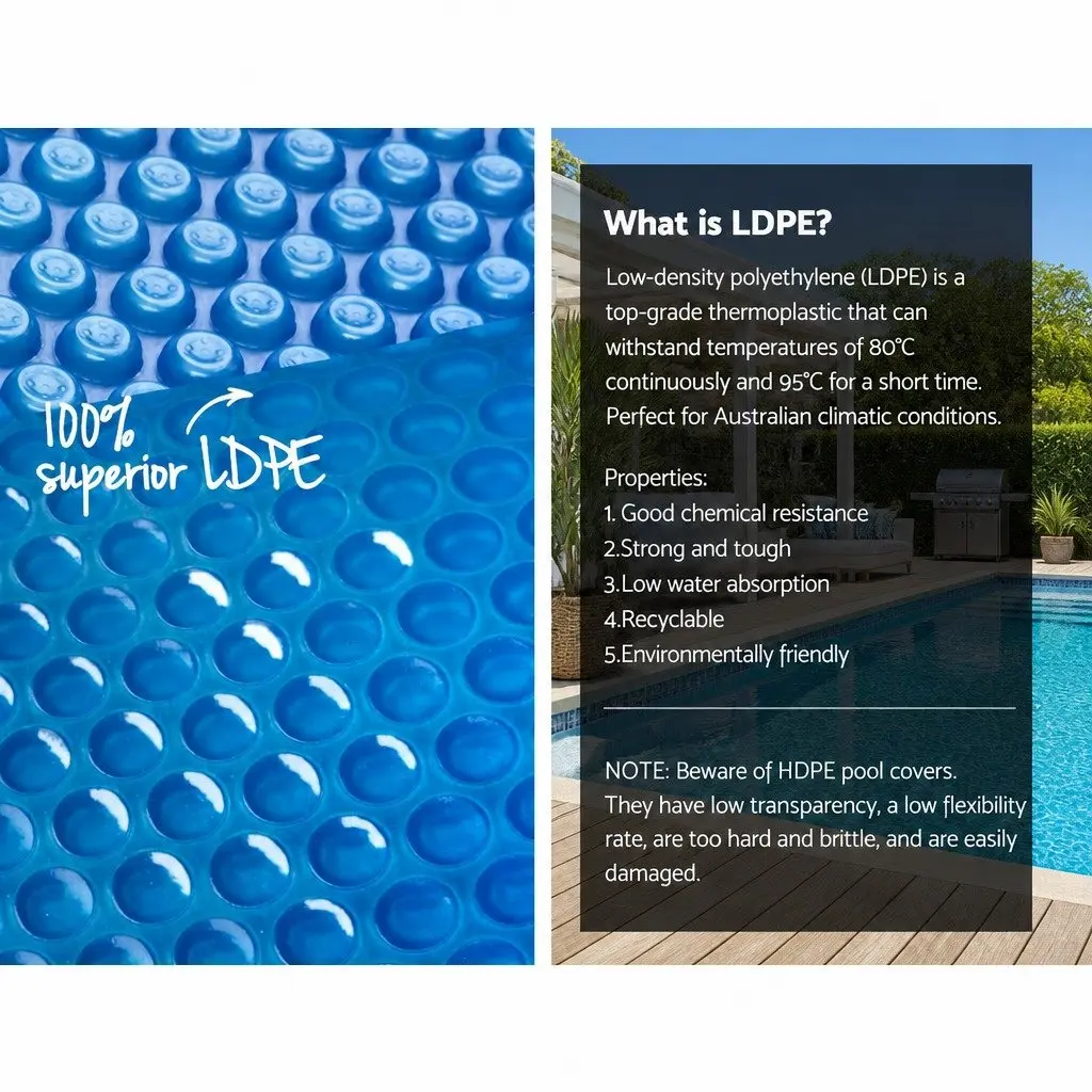 10x4m Solar Pool Cover with Roller Kit