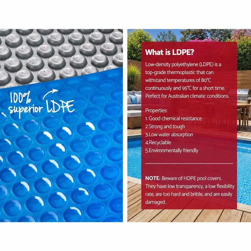10x4m Solar Pool Cover with Aluminium Roller