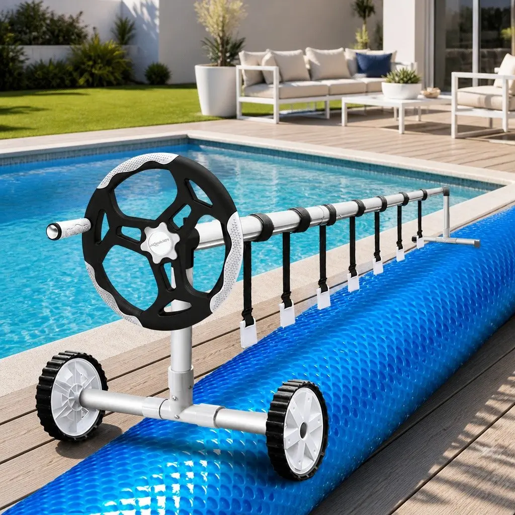 10x4m Solar Pool Cover with Aluminium Roller System
