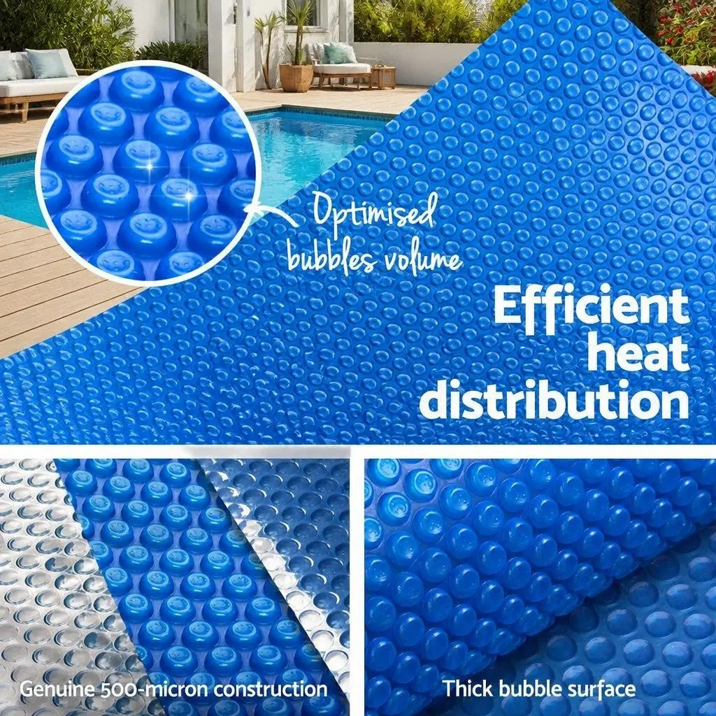 Solar Pool Cover 10x4m Blue Heat Retention