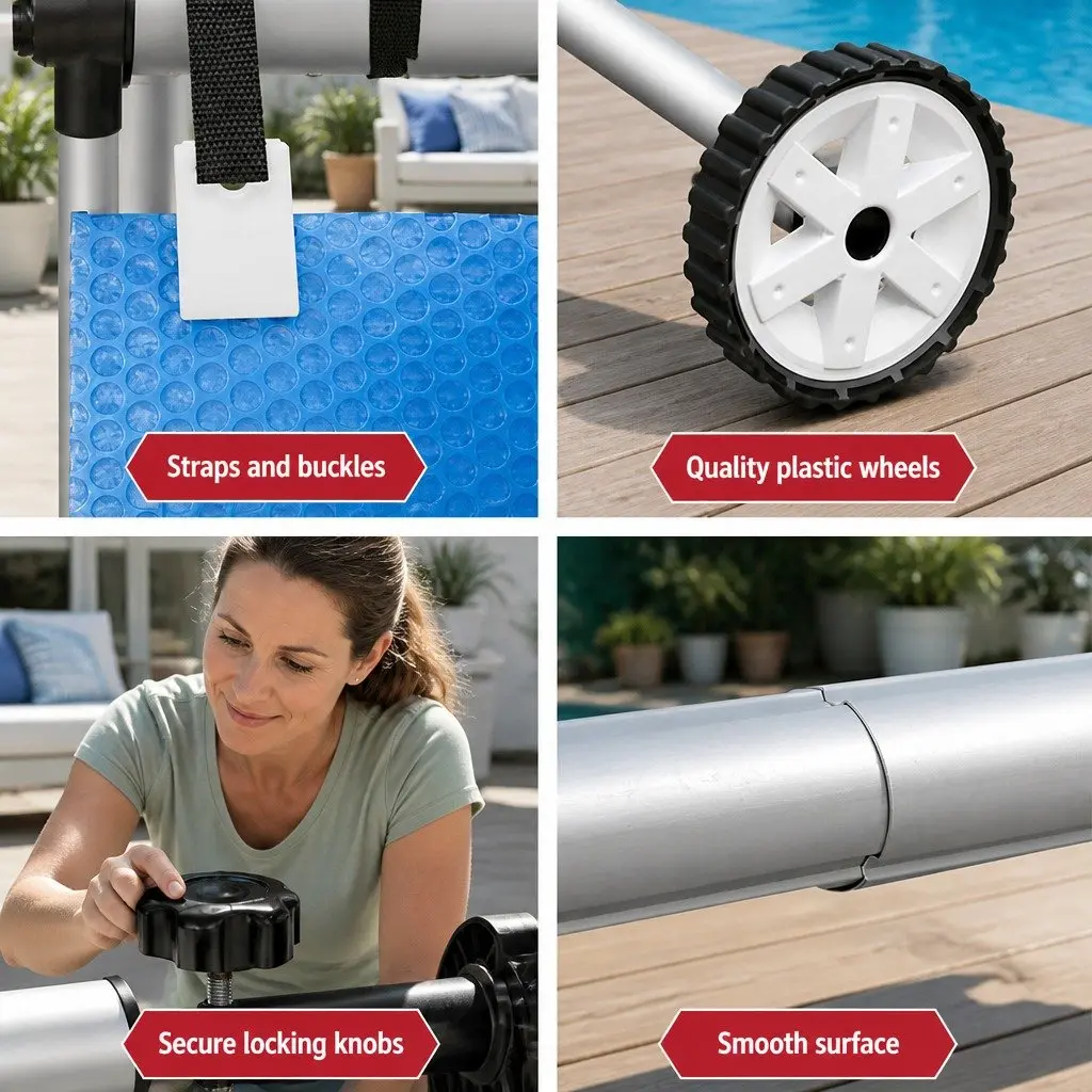 10.5x4.2m 500 Micron Solar Pool Cover & Roller