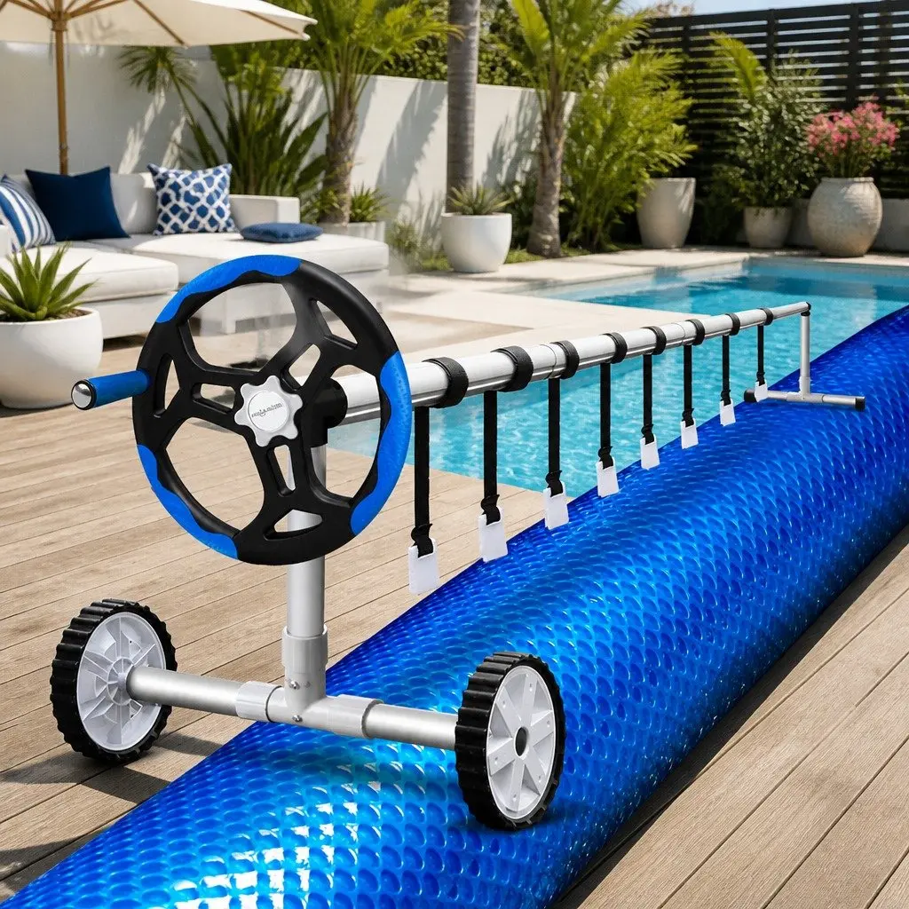 10.5x4.2m 500 Micron Solar Pool Cover & Roller