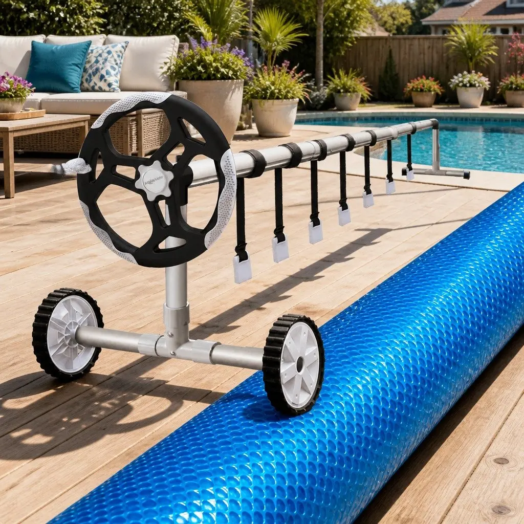 10.5m x 4.2m Solar Pool Cover with Aluminium Roller