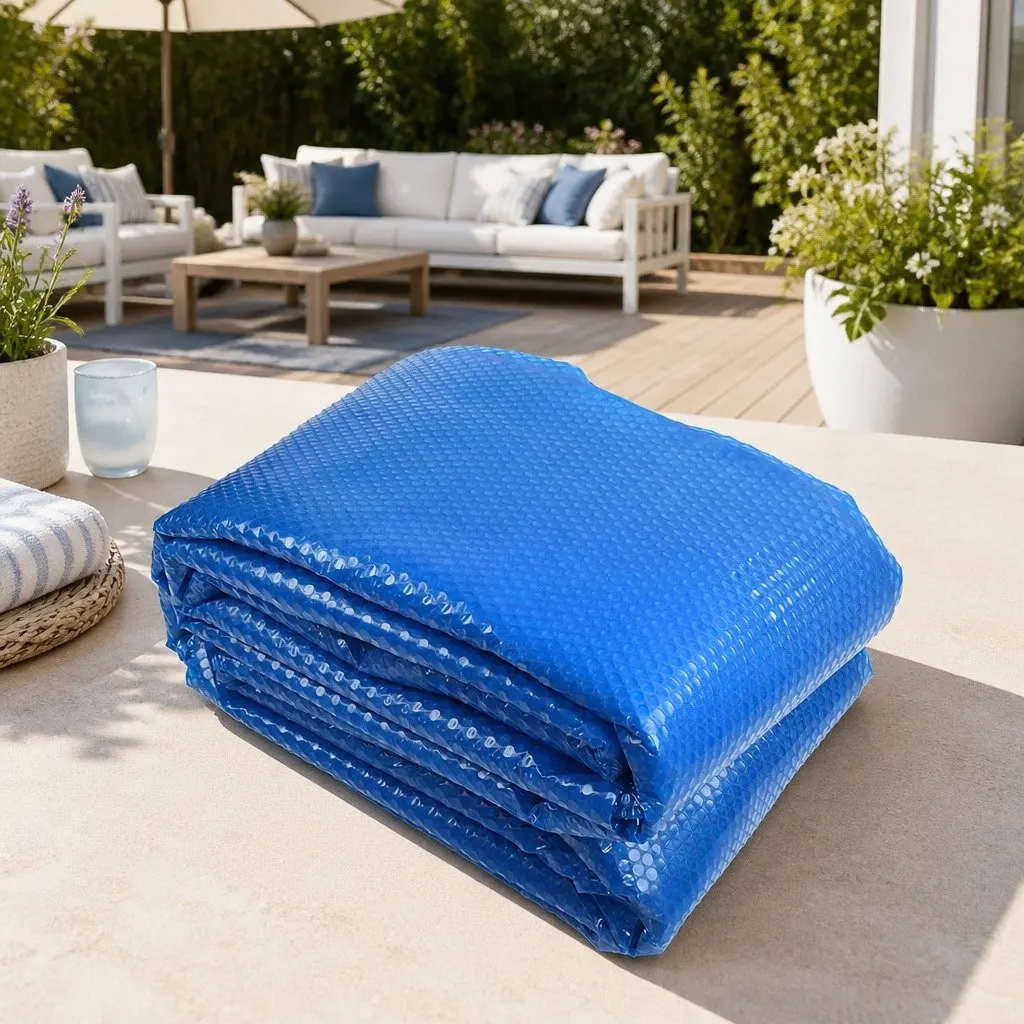 Solar Pool Cover 10.5x4.2m with Aluminium Roller