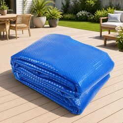 Premium 10.5x4.2m Solar Pool Cover 500 Micron Blue/Silver