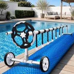 Premium 500 Micron Solar Pool Cover with Aluminium Roller
