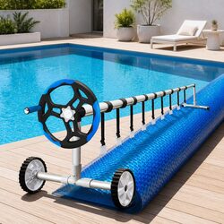 Premium 11x4.8m Solar Pool Cover with Aluminium Roller