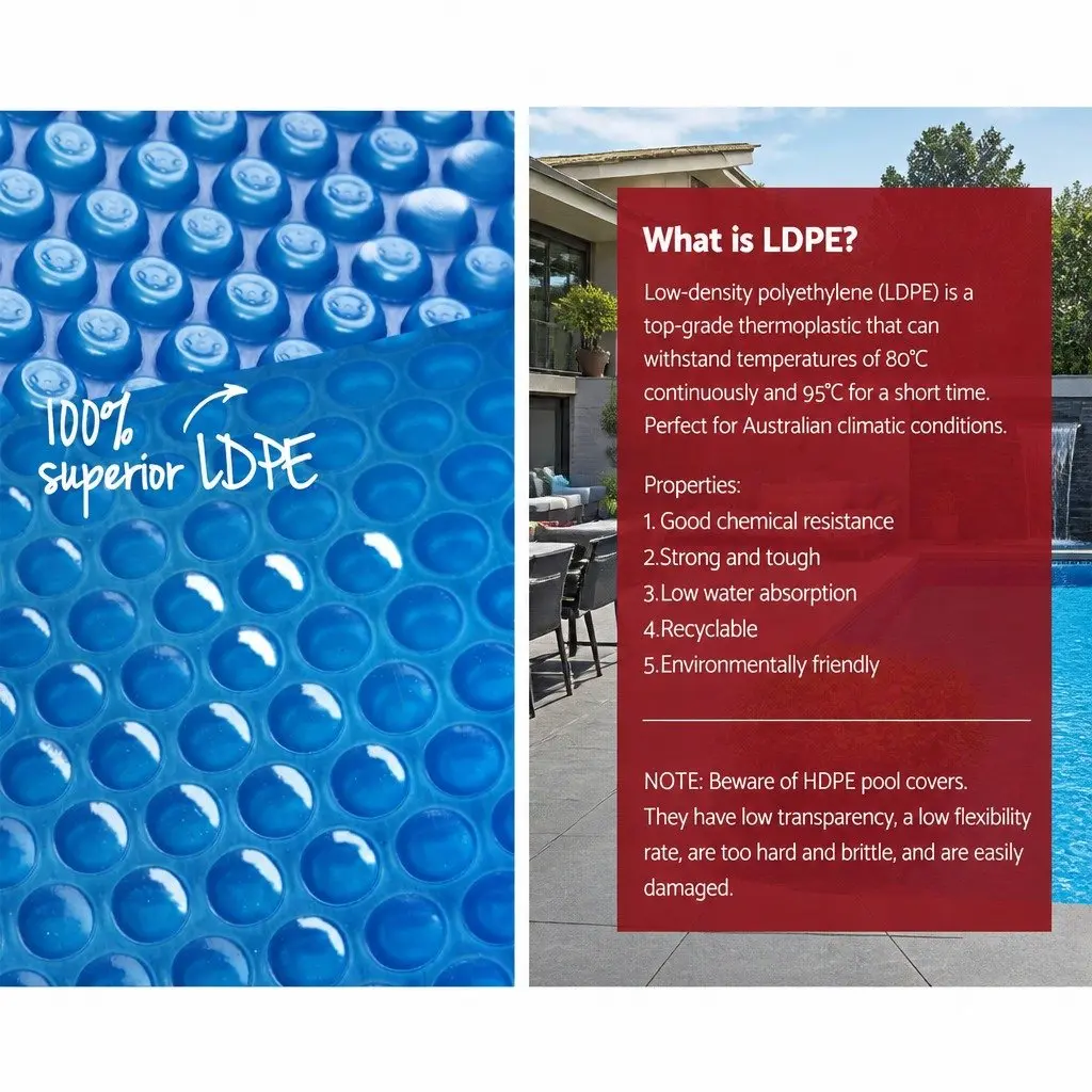 500 Micron Solar Pool Cover 11x4.8m Blue