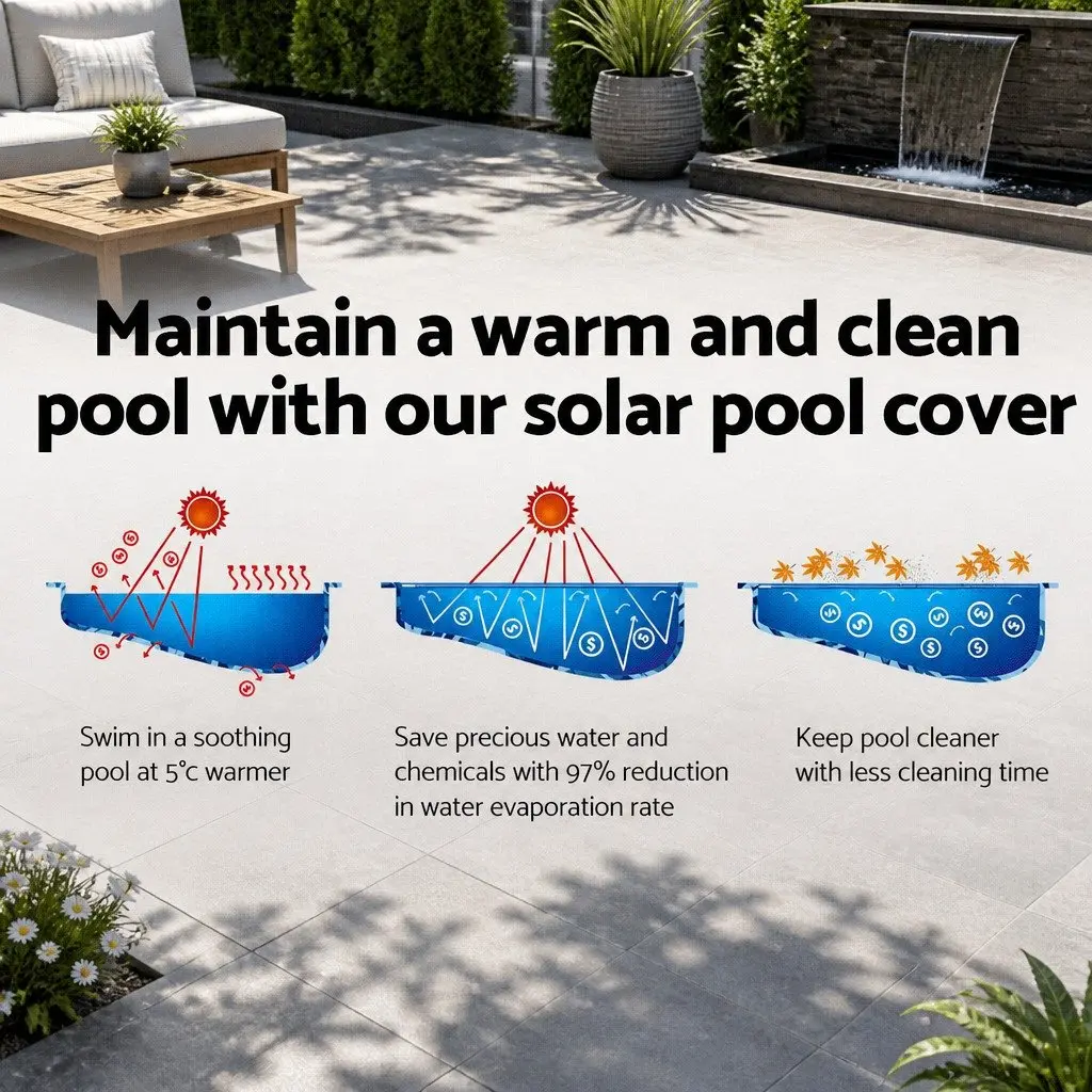 500 Micron Solar Pool Cover 11x4.8m Blue