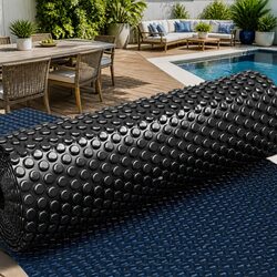 Pool Cover 11x4.8m Solar Blanket 600 Micron Bubble Heat Retention Blue Black