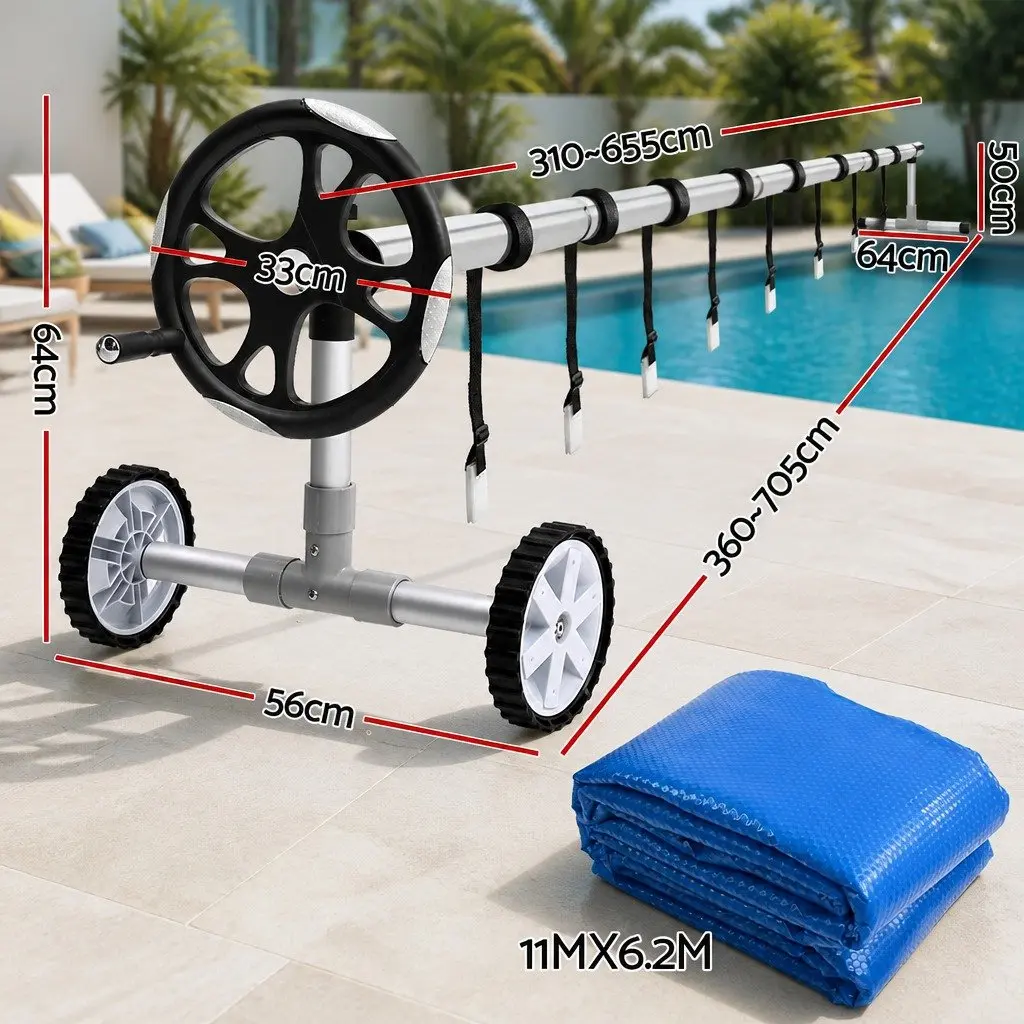 11x6.2m Solar Blanket Pool Cover with Roller