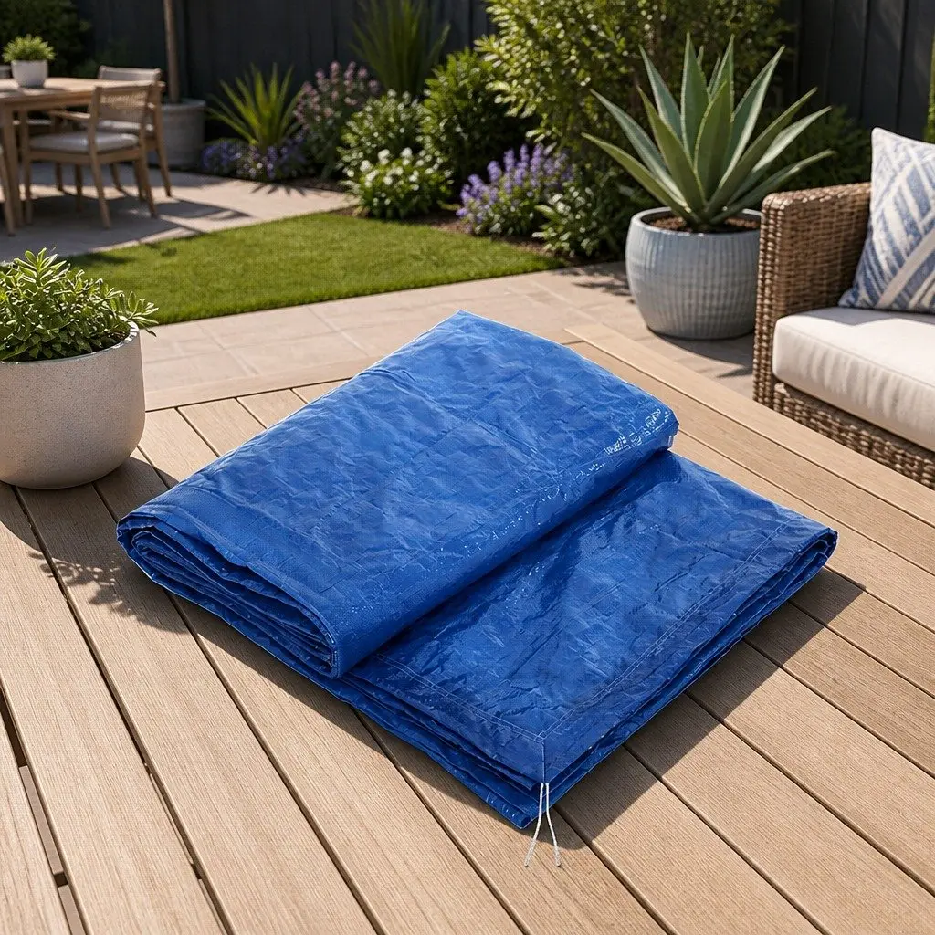 2m x 3m Above-Ground Pool Cover with Ropes