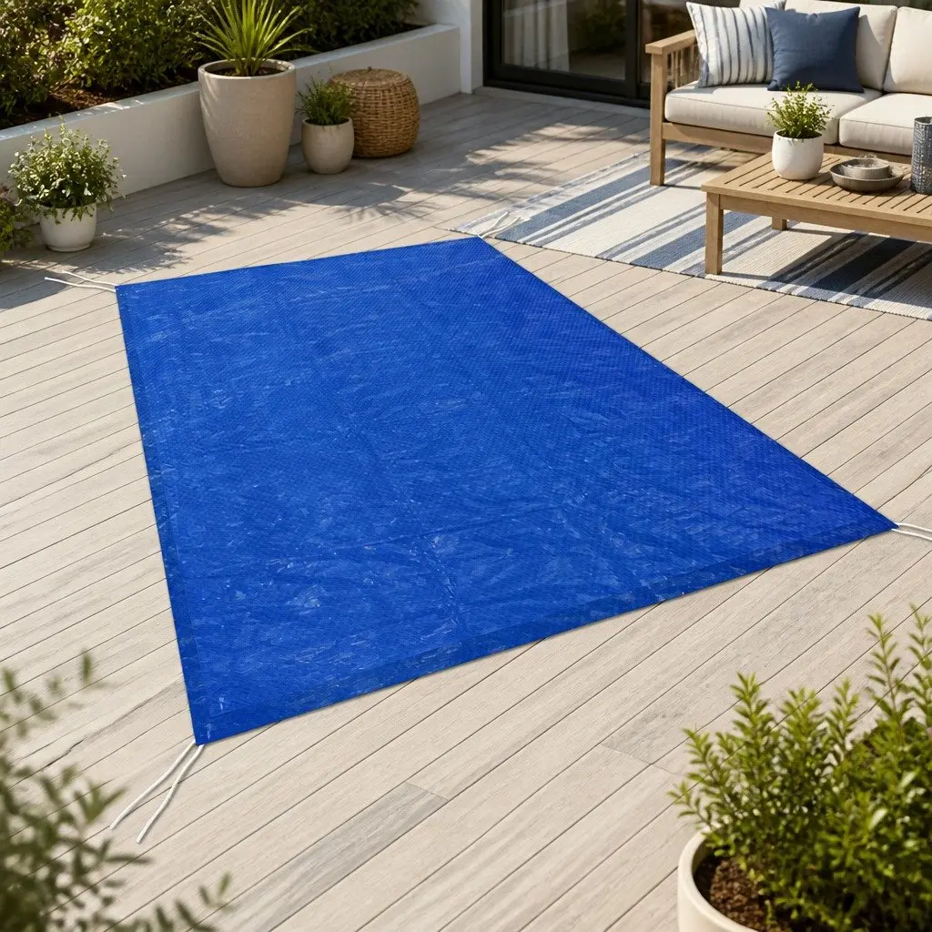 2m x 3m Above-Ground Pool Cover with Ropes