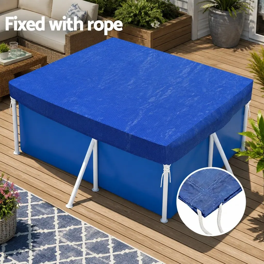 2m x 3m Above-Ground Pool Cover with Ropes