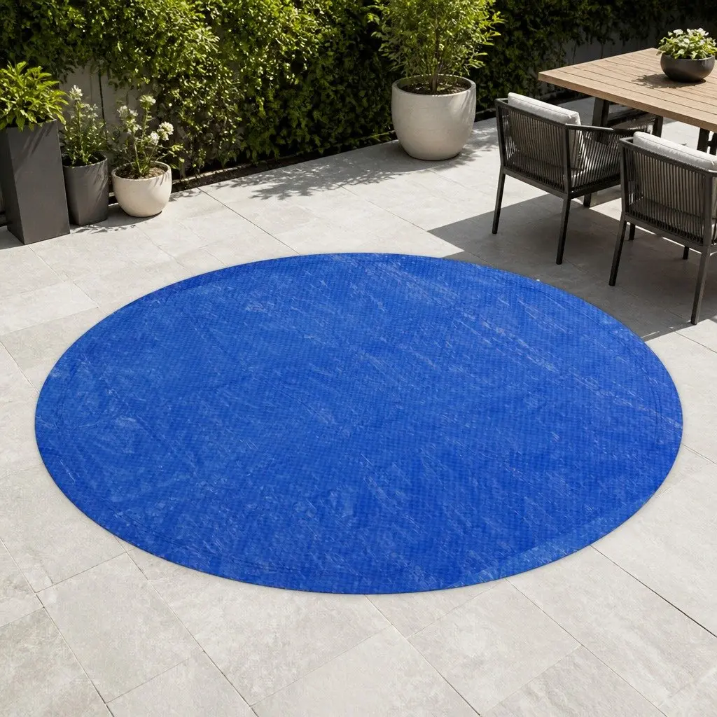 Pool Cover PE 3.66m Diameter Blue
