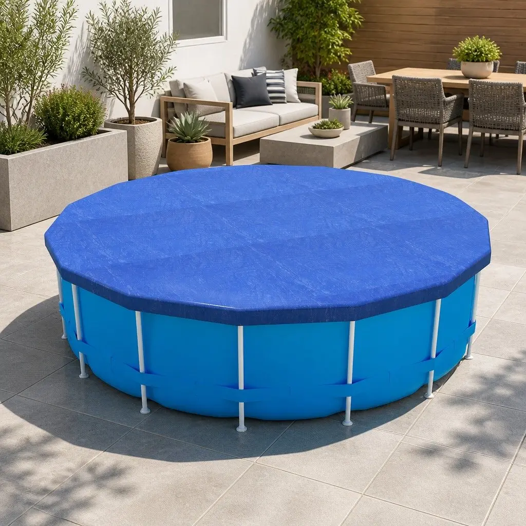 Pool Cover PE 3.66m Diameter Blue