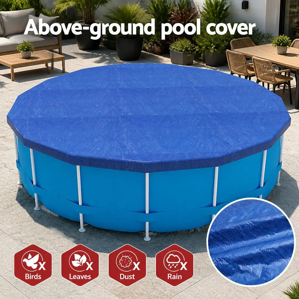 Pool Cover PE 3.66m Diameter Blue