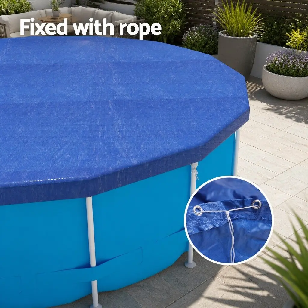 Pool Cover PE 3.66m Diameter Blue