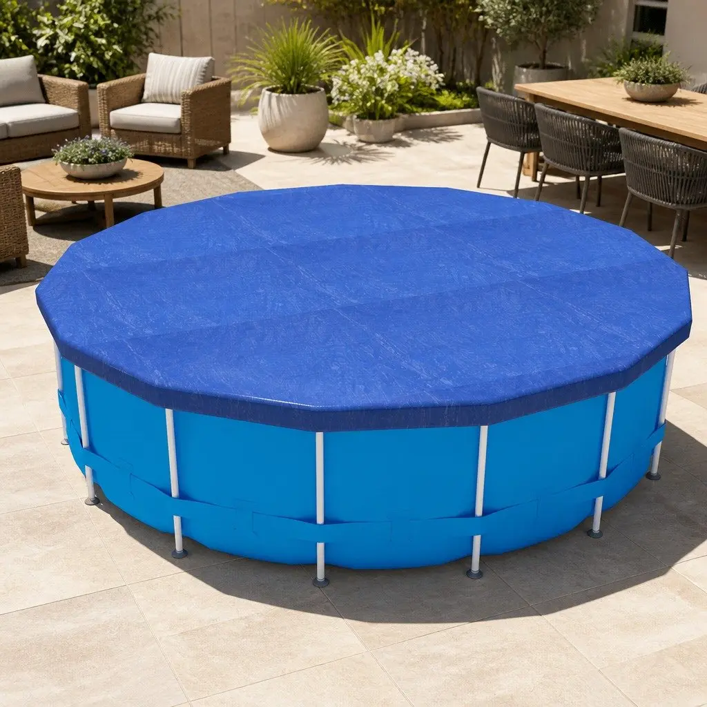 Pool Cover PE 3.66m Diameter Blue
