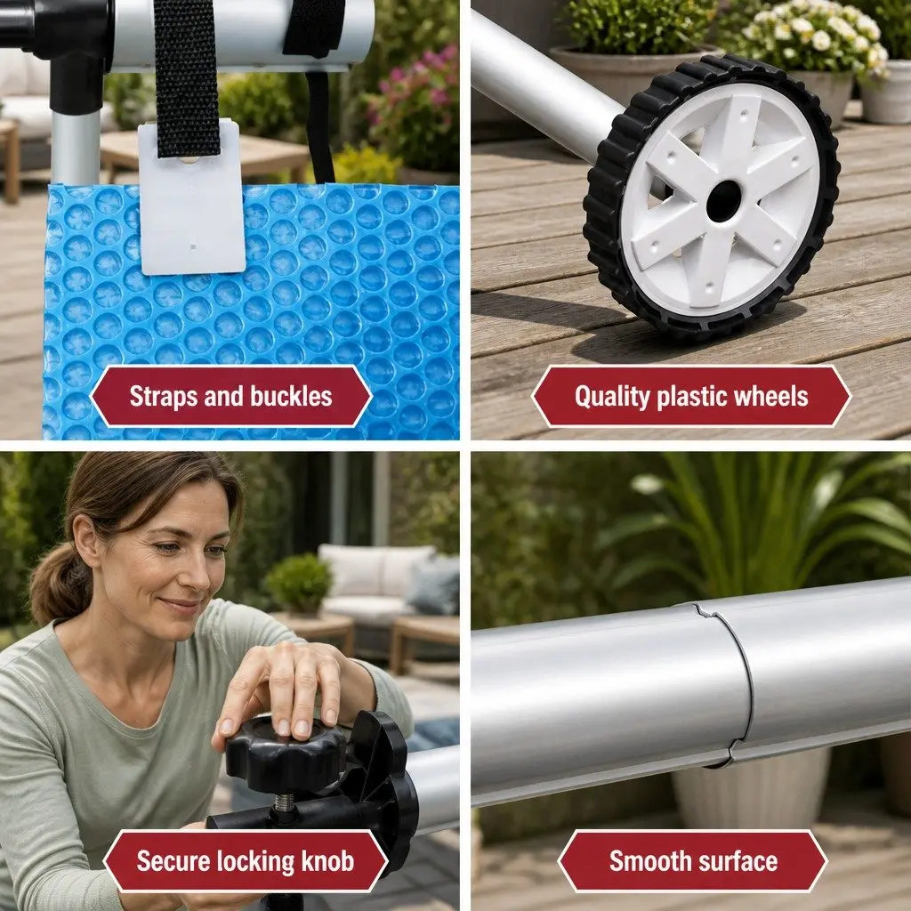 6.5x3m 500 Micron Solar Pool Cover with Roller