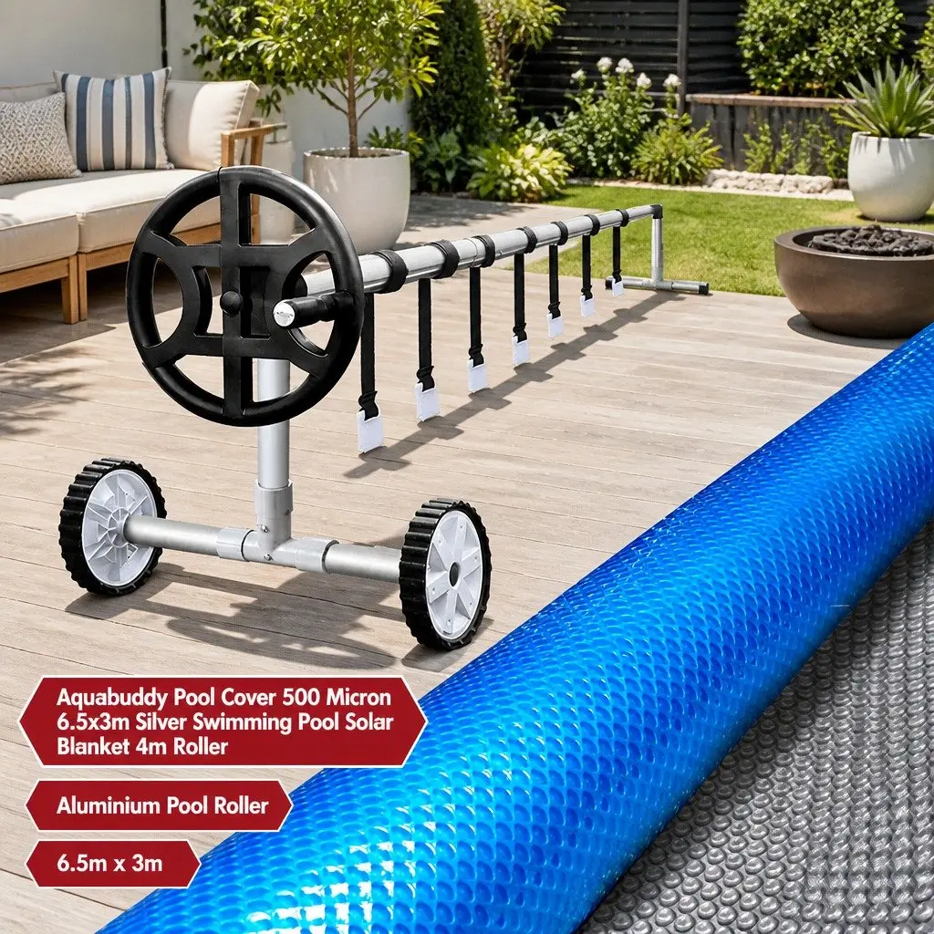 6.5x3m 500 Micron Solar Pool Cover with Roller