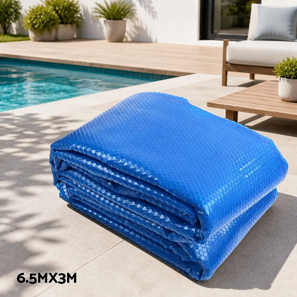 Solar Blanket Pool Cover 6.5x3m with Roller