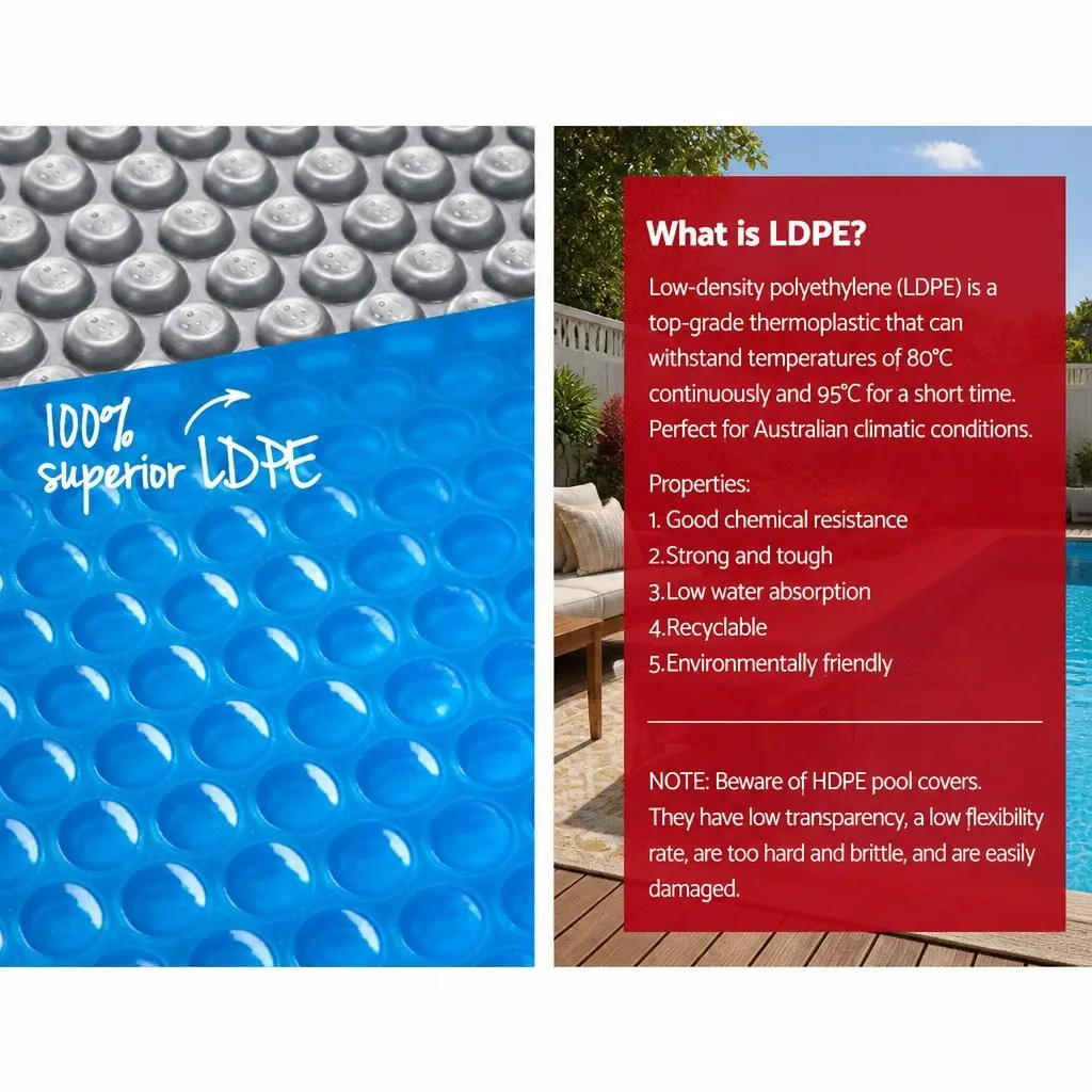 Solar Blanket Pool Cover 6.5x3m with Roller