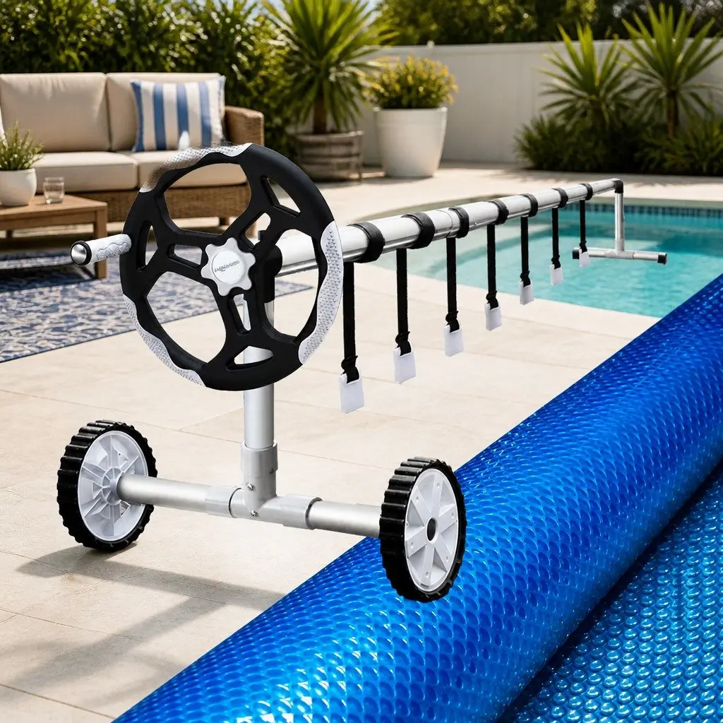 Solar Blanket Pool Cover 6.5x3m with Roller