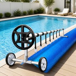 Durable 7x4m Solar Pool Cover with Adjustable Aluminium Roller