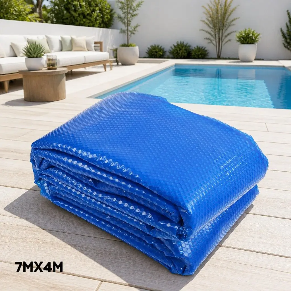 7x4m Pool Cover Solar Blanket with Aluminium Roller