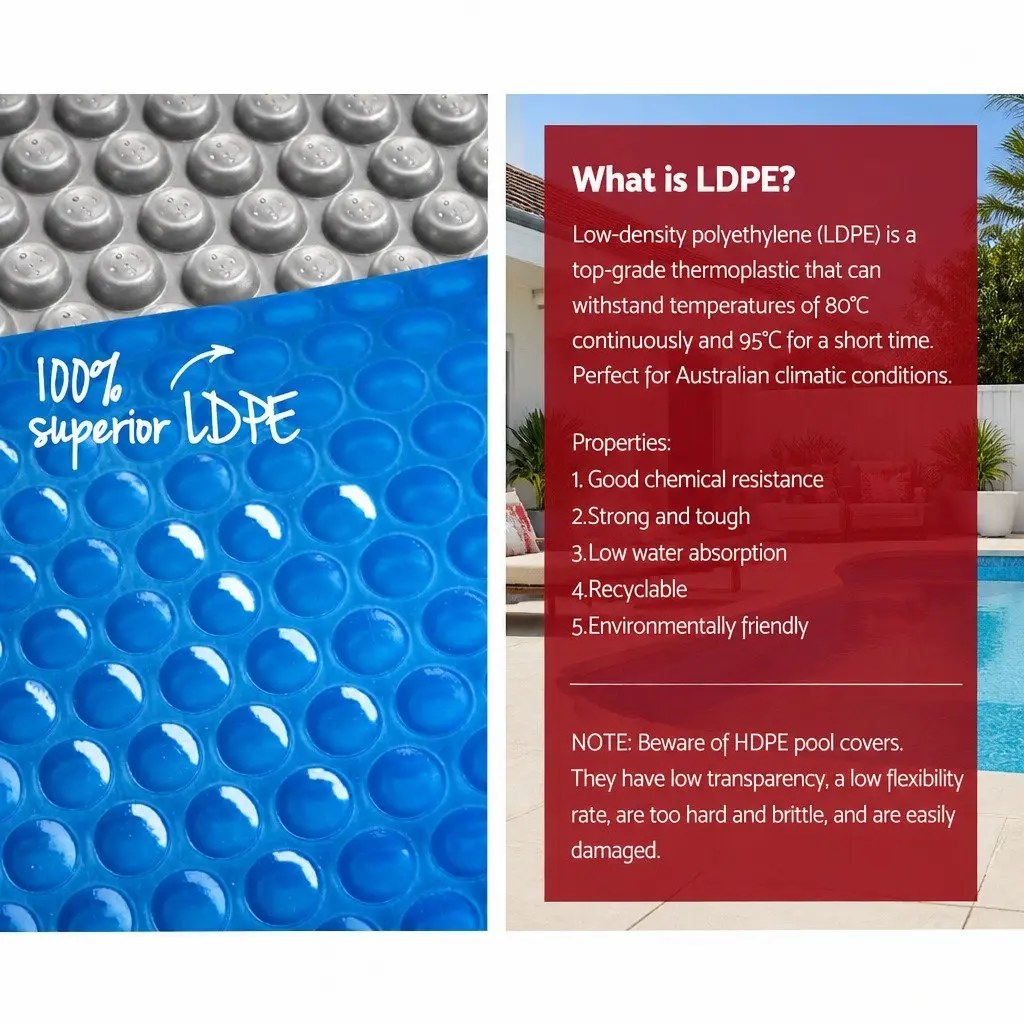 7x4m Pool Cover Solar Blanket with Aluminium Roller