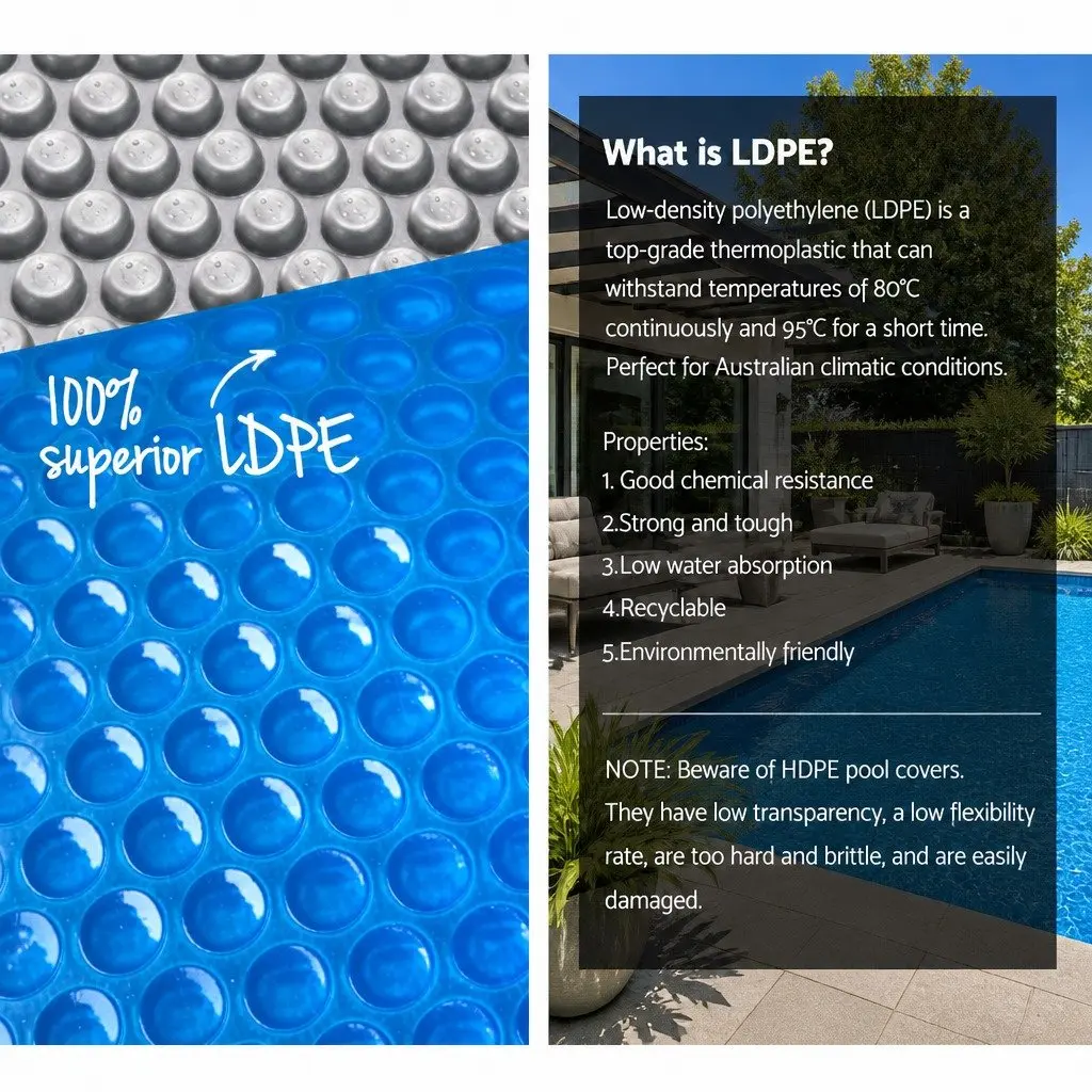 Solar Pool Cover LDPE 7x4m Blue Silver Isothermal