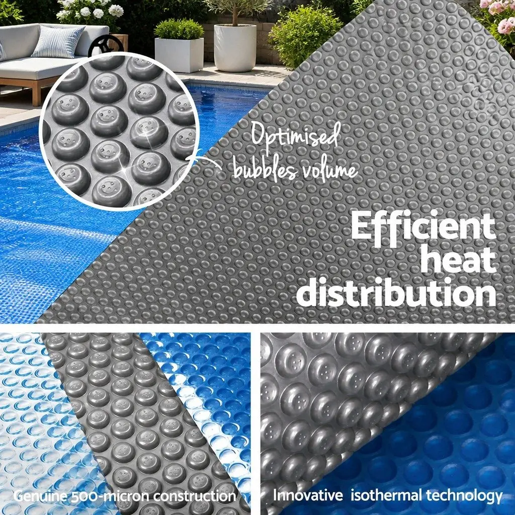Solar Pool Cover LDPE 7x4m Blue Silver Isothermal