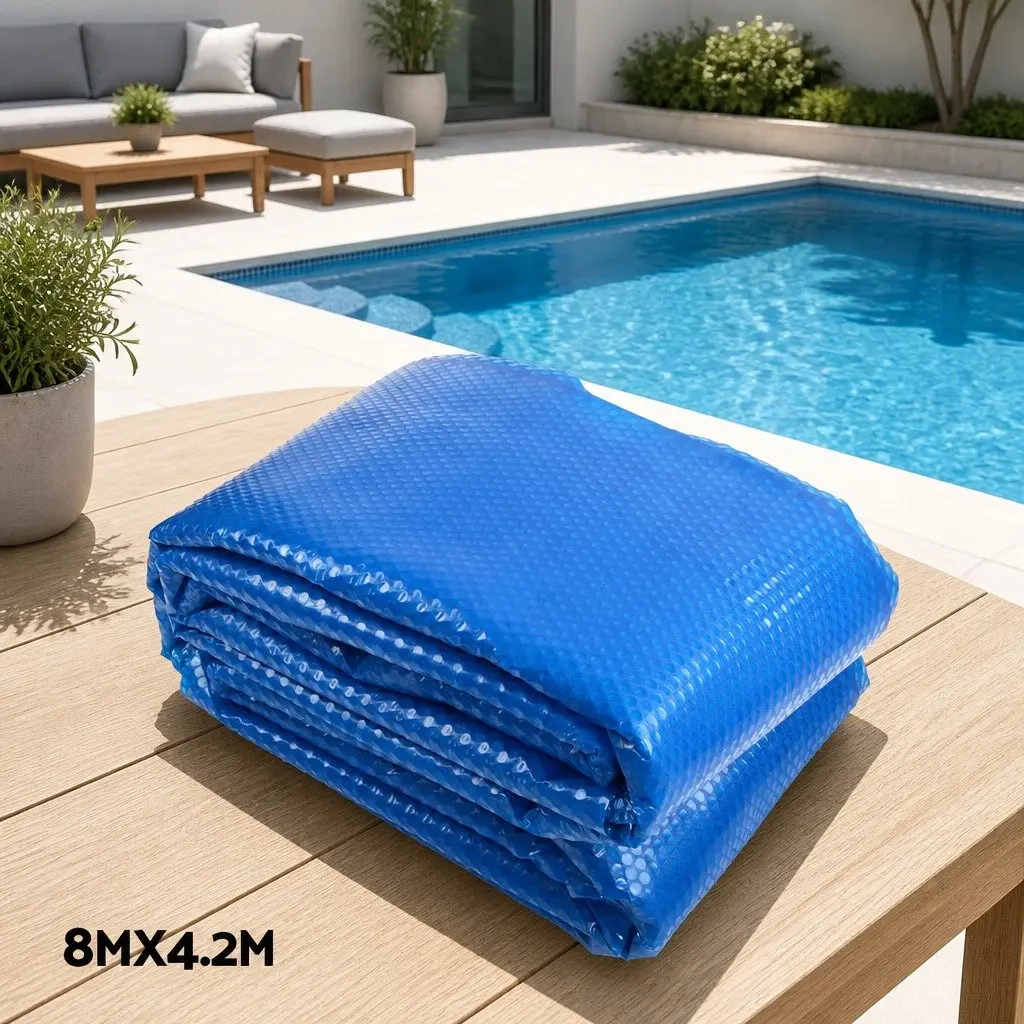 8x4.2m Pool Cover Solar Blanket with Adjustable Roller