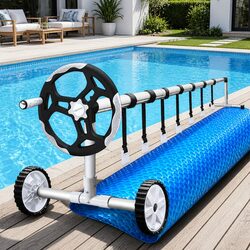 Durable 8x4.2m Solar Blanket Pool Cover with Aluminium Roller Kit