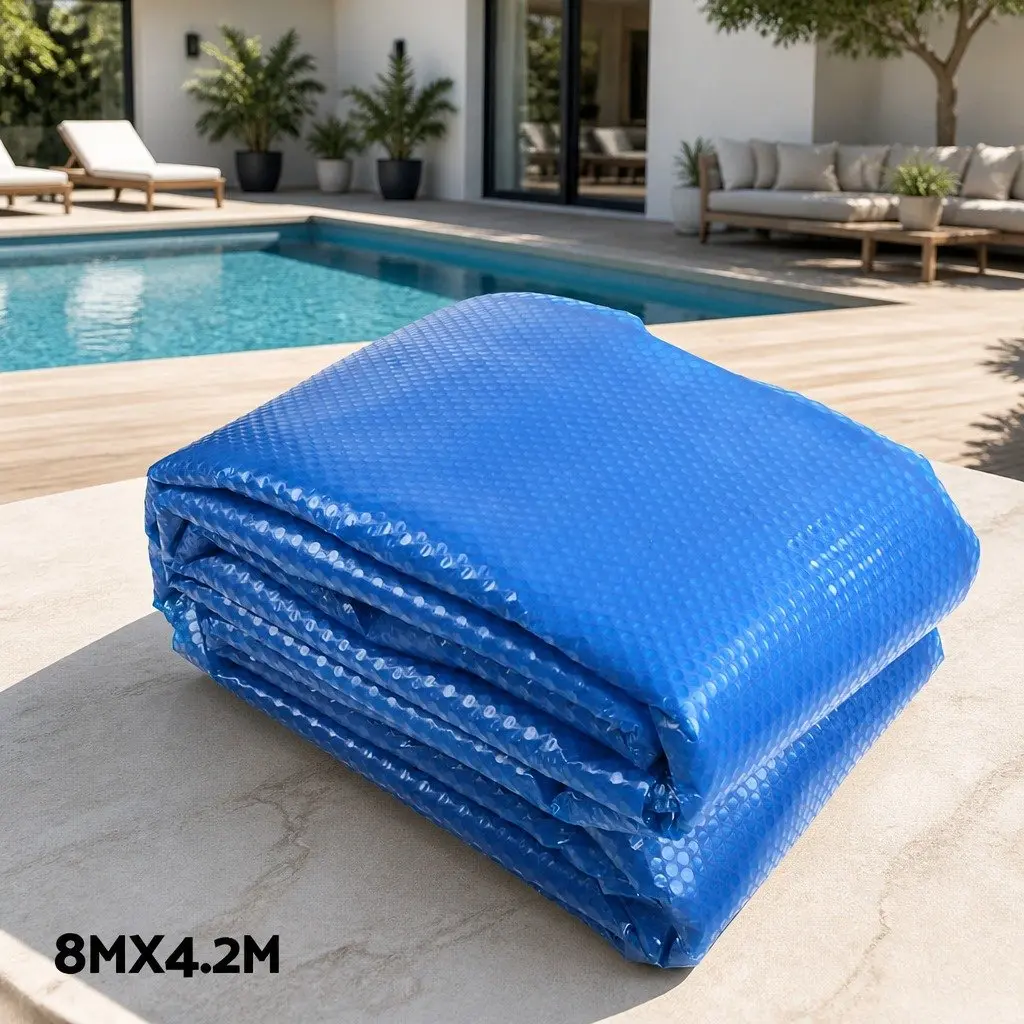8x4.2m Solar Blanket Pool Cover with Aluminium Roller Kit