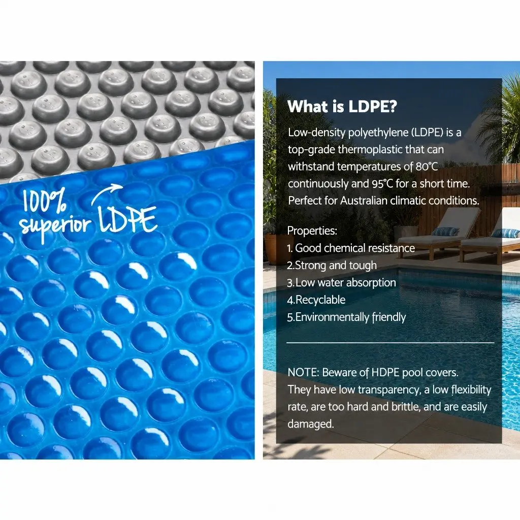 8x4.2m Solar Blanket Pool Cover with Aluminium Roller Kit