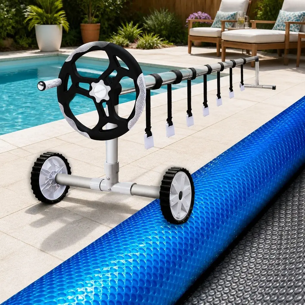 8x4.2m Solar Blanket Pool Cover with Aluminium Roller Kit