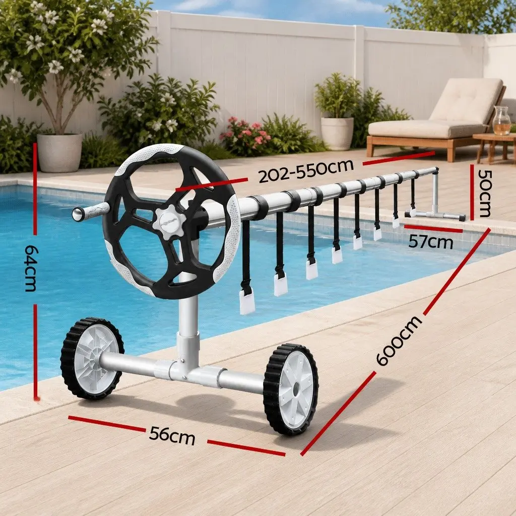 8x4.2m Solar Pool Cover with Durable Roller 5.5m