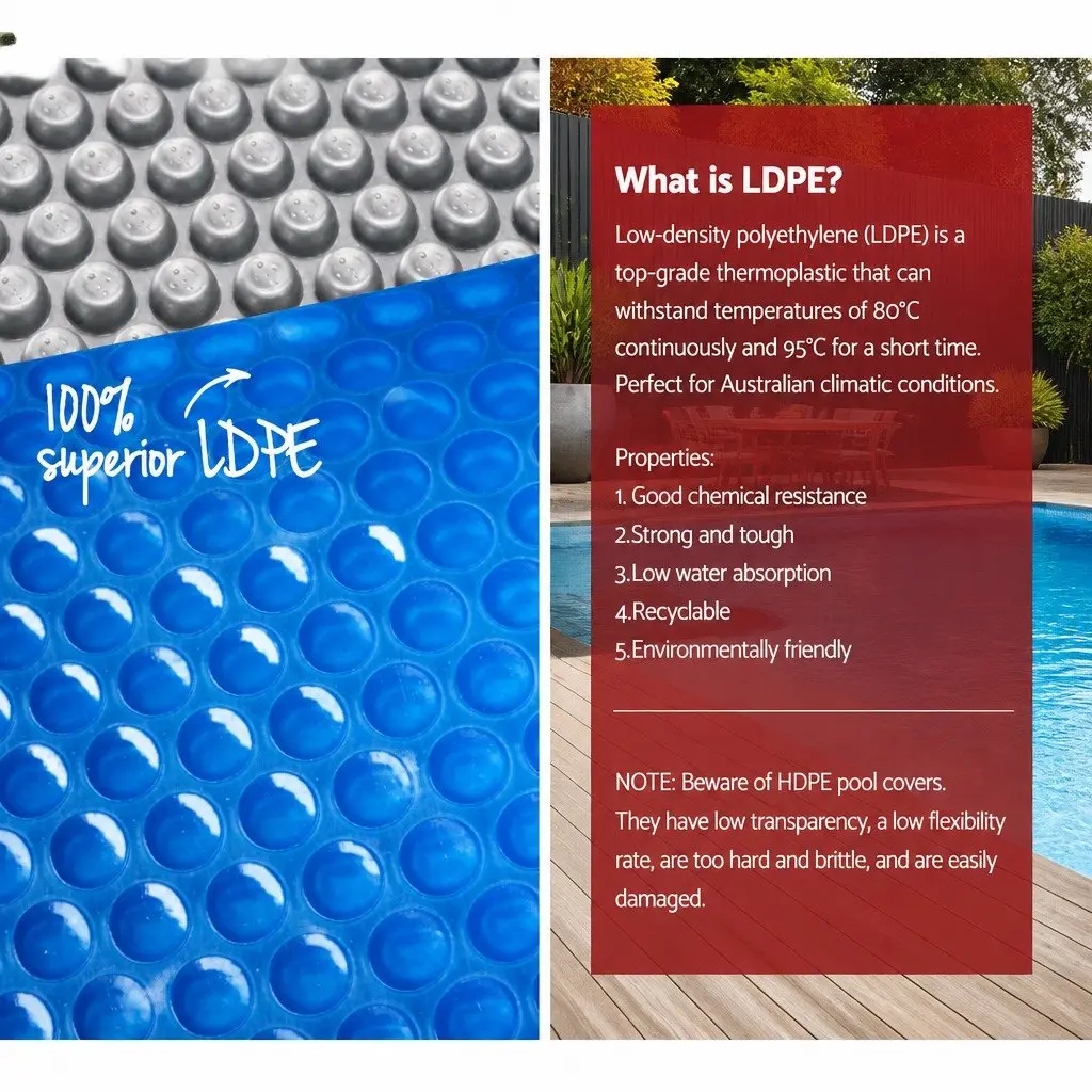 8x4.2m Solar Pool Cover with Adjustable Roller