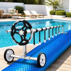 Heavy-Duty 8x4.2m Solar Pool Cover with Aluminium Roller