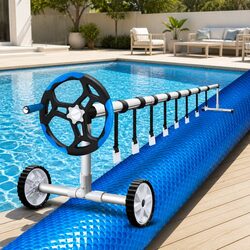 Premium Solar Pool Cover 8x4.2m with Aluminium Roller