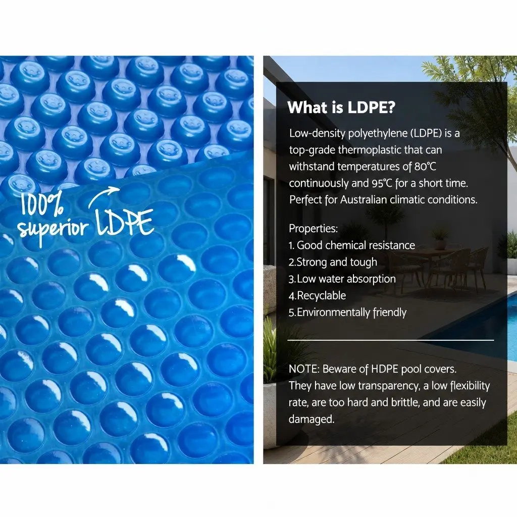 Solar Pool Cover 500 Micron 8x4.2m Blue