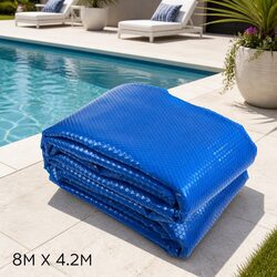 Solar Pool Cover 8x4.2m 400 Micron Swimming Blanket Blue Silver Heat Retention