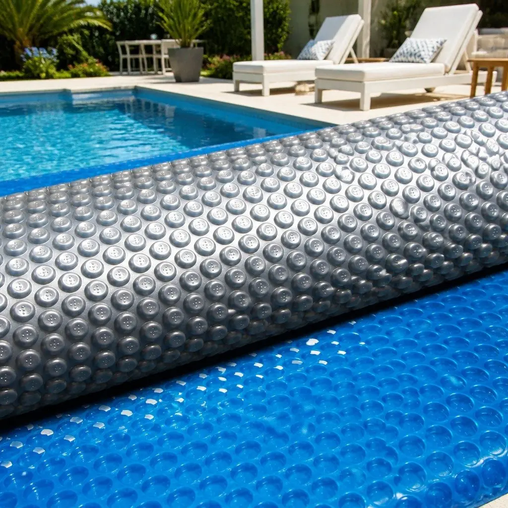Solar Pool Cover 8x4.2m 400 Micron Swimming Blanket Blue Silver Heat Retention