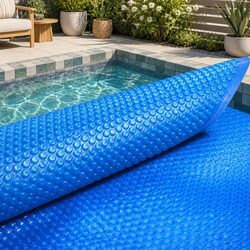 Durable Solar Pool Cover 8M x 4.2M 400 Micron Blue