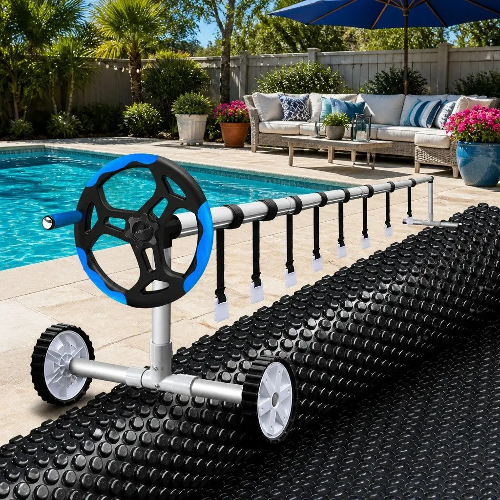 8.5x4.2m Solar Pool Cover with Robust Roller System