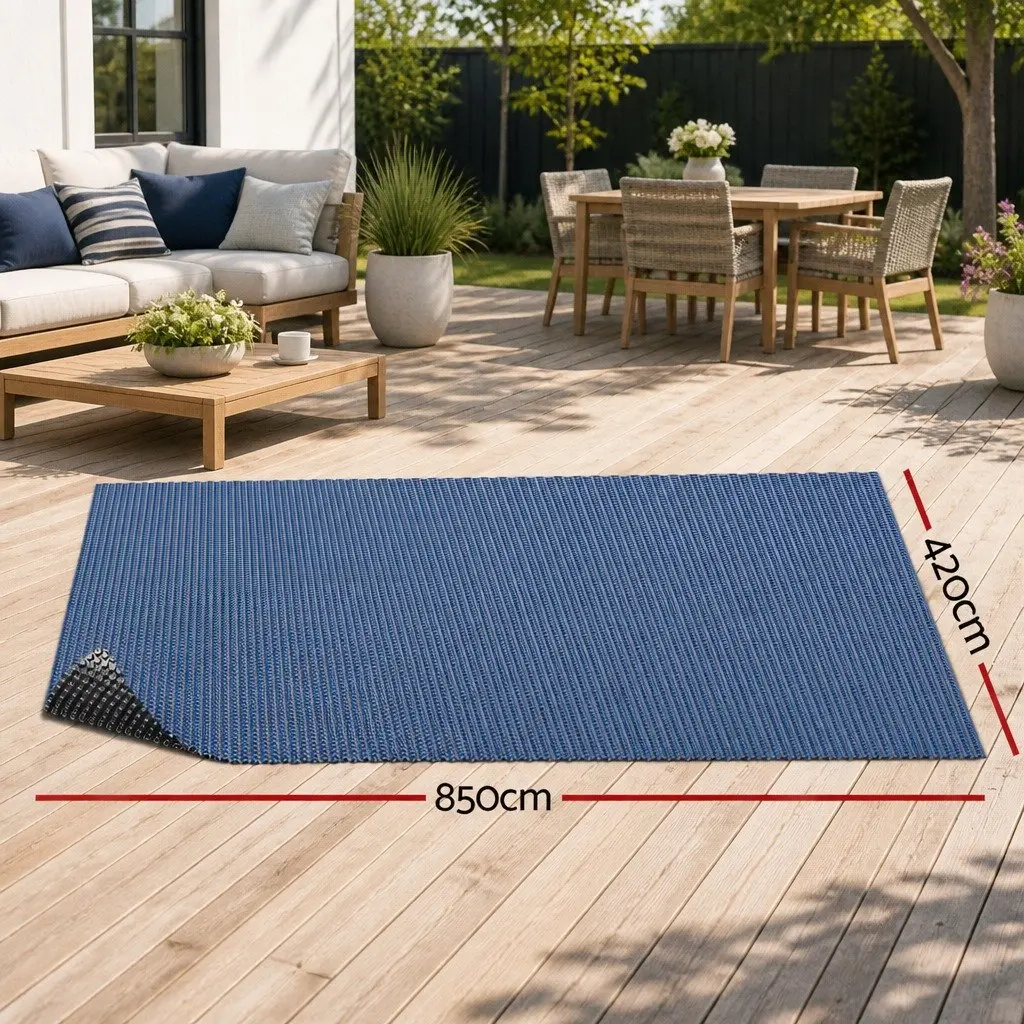 Solar Pool Cover Blue Black 8.5m x 4.2m 600 Micron Bubble Blanket for Heat Retention and UV Protection