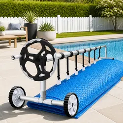 Solar Pool Cover 8.5x4.2m with Durable Roller System